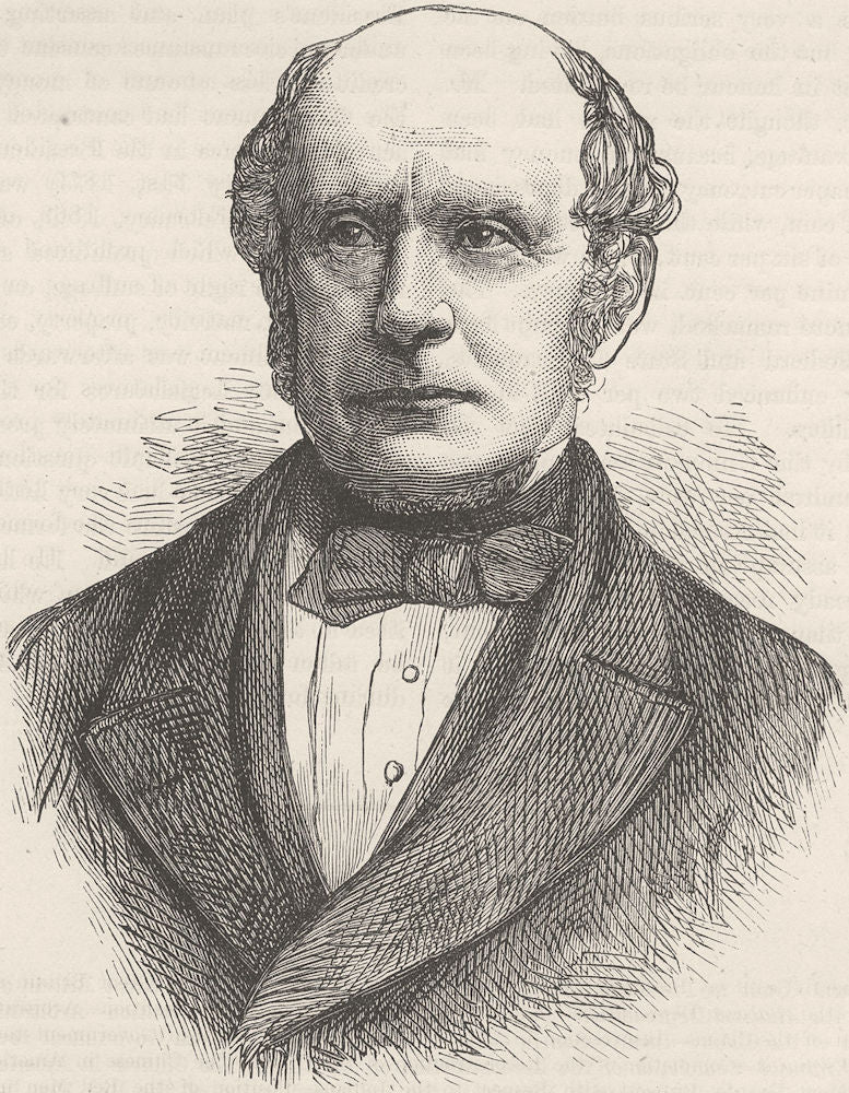 USA. Mr C F Adams c1880 old antique vintage print picture